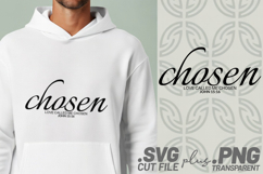 4x Inspirational Quotes Thankful Chosen SVG Cut Files Faith Product Image 4