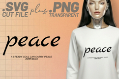 4x Religious Quotes Abide Wins SVG Cut Files Peace Prayer Product Image 4