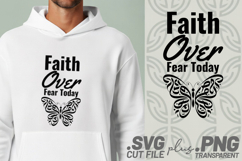 4x Christian Quotes Faith Love SVG Cut Files Fear Today Product Image 4