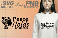 4x Christian Quotes Peace Holds The Center SVG Cut Files Art Product Image 4