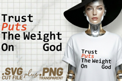 4x Inspirational Quotes Promise Trust SVG Cut Files God Pray Product Image 4