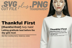 4x Christian Quotes Thankful First SVG Cut Files Redeemed Product Image 4