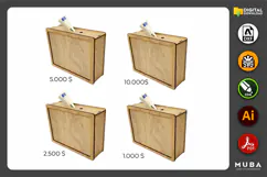 Target Piggy Banks | Money Box SVG | Laser Cut File Product Image 4