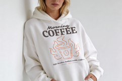 Morning Coffee Retro Graphic T-Shirt Product Image 4