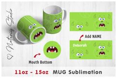 6 Funny Monster Patterns - 11oz-15oz Mouth Bottom Coffee Mug Product Image 3