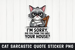 Sarcastic cat quote sticker design png Product Image 1