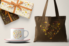Fall Clipart, Patterns, Frames with Autumn Leaves Product Image 6