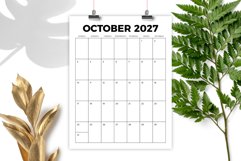 2027 Vertical 8.5x11 Inch Calendar Template Product Image 4