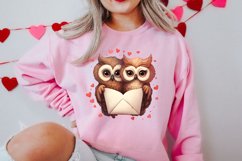 Couple Owl Valentines Day Clipart Bundle, Couple Owl Clipart Product Image 9