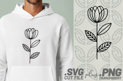 4x Floral SVG Botanical Line PNG EPS Cut Files Cricut Crafts Product Image 4