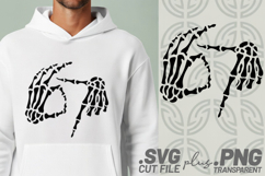 4x Skeleton 67 Six Seven SVG Cut Files Spooky Shirt Design Product Image 4
