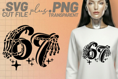 4x Six Seven 67 Skeleton Hands SVG Cut Files Shirt Design Product Image 4