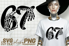 4x Number 67 Donut Skeleton Hands SVG Cut Files Shirt Product Image 4