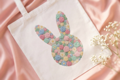 3D Floral Easter Bunny PNG Product Image 4