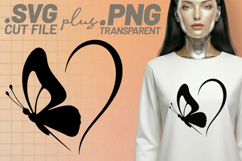 4x Butterfly Designs Crescent Moon Heart SVG Cut Files Product Image 5