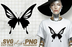 4x Butterfly Designs Silhouette Swirling Profile SVG Files Product Image 5