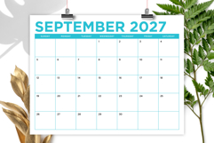 2027 8.5 x 11 Inch Bold COLOR Calendar Template Product Image 5