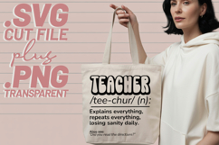 4x Teacher Definition Caffeine Patience SVG Cut Files Shirt Product Image 4