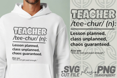 4x Teacher Definition Caffeine Patience SVG Cut Files Shirt Product Image 4