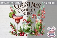 Christmas Quote PNG Sublimation Sign Cocktail Club Product Image 1