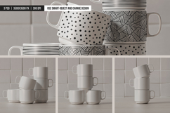 Stackable Ceramic Mugs Mockup Product Image 4