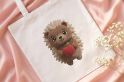 Knitted Hedgehog with Apple PNG Product Image 4