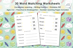PreSchool 30 Word Matching Worksheets for Kids Product Image 8