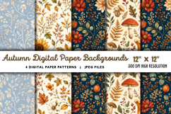 Autumn Digital Paper Backgrounds JPG Product Image 1