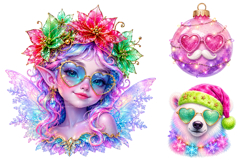 Cute Christmas Sublimation Bundle, Holiday Clipart PNG Product Image 4