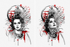 Abstract Mixed Media Portrait Illustration Art Photo Effect Product Image 5