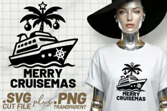 4x Merry Cruisemas Santa Cruise SVG Cut Files Holiday Shirt Product Image 4