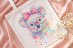 Cute Koala Watercolor PNG, Rainbow Koala with Glasses Product Image 4