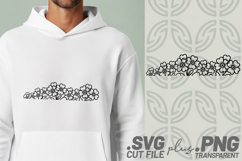 4x Floral SVG Tulip Daisy Border Cut Files Cricut PNG Product Image 4