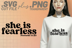 4x Religious Created With Purpose Fearless SVG Cut Files Product Image 4