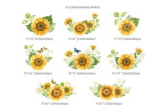 Sunflowers clipart, patterns, frames, hearts &amp; wreaths Product Image 4