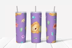 Lion sublimation design. Skinny tumbler wrap design. Product Image 4