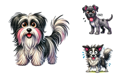 75 Crazy Dog Clipart Bundle, T-shirt, Stickers, Tumbler PNG Product Image 5