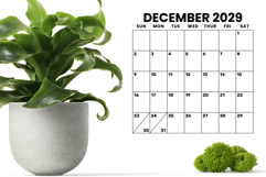 2029 Square 12 x 12 Inch Large Number Calendar Template Product Image 5
