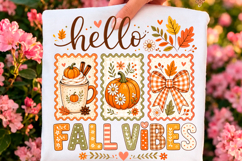 Hello Fall Vibes Pumpkin PNG Product Image 1