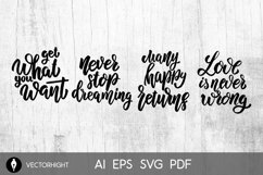 Set of motivation lettering phrases. for postcard, banner Product Image 4