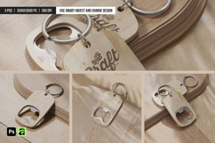 Wooden Keychain Bottle Opener Mockup Product Image 4