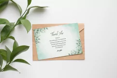 Floral Funeral Thank You Card. Ms Word and Photoshop Product Image 2