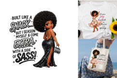 Glam Black Girl Inspirational PNG Bundle Product Image 4