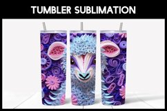 6 3D Sheep Tumbler Sublimation |3D Tumbler Wrap Product Image 5