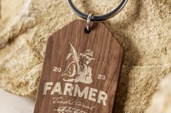 Branded Wooden Keychain With Ring Mockup Product Image 4