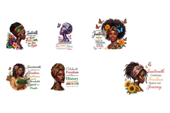 Juneteenth PNG, Black Woman Sublimation Designs Product Image 4
