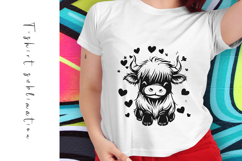 Highland Cow SVG Design for T-Shirts and Mugs Product Image 1