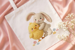 Easter Bunny and Chick 3D PNG Product Image 4