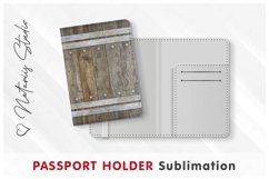 Wooden Barrel pattern - Passport Holder sublimation. Product Image 1