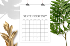 2027 Vertical 8.5 x 11 Inch Designer Calendar Template Product Image 4